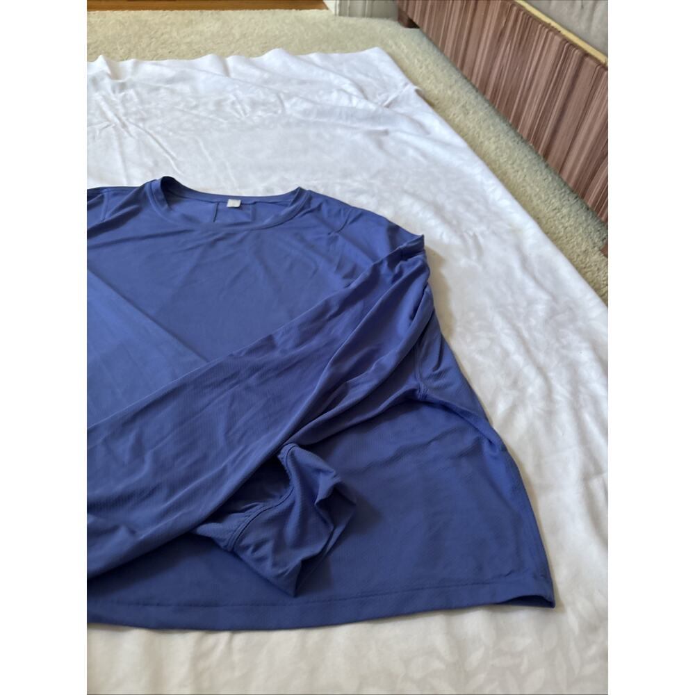Lululemon Cropped Long Sleeve Blue Sz 14 - Picture 3 of 5